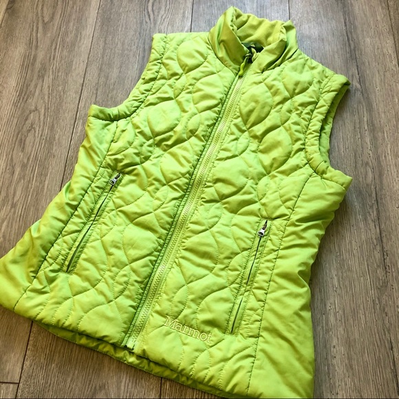 Marmot Jackets & Blazers - Marmot Quilted Puffer Vest Lime Green Cozy